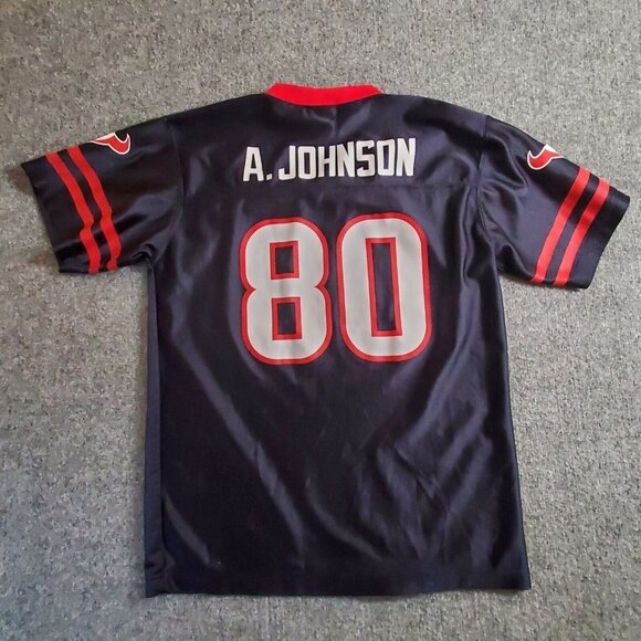 ANDRE JOHNSON #80 Houston Texans ￼Blue NFL Team Apparel Youth Jersey XL 16 / 18 - Picture 1 of 13